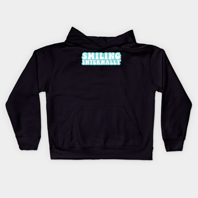 Smiling Internally Kids Hoodie by CityNoir